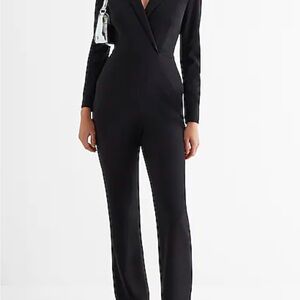Express Long Sleeve Blazer Black Jumpsuit